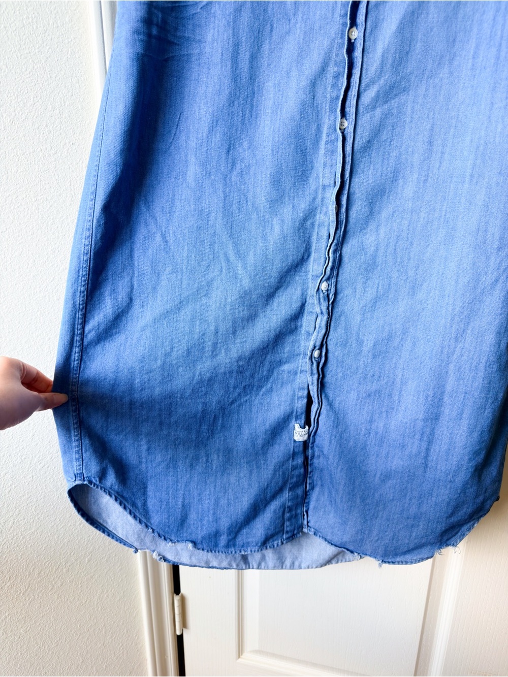 Frank & Eileen Rory Denim Maxi Shirt Dress Vintage Stonewashed Indigo Large EUC - Picture 3 of 9